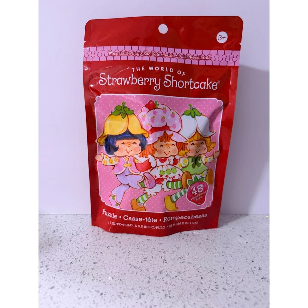 The World of Strawberry Shortcake 48 Piece Jigsaw Puzzle Resealable Bag 11x9.5